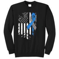 Support USA Flag Diabetes Type 1 Awareness Family Tall Sweatshirt