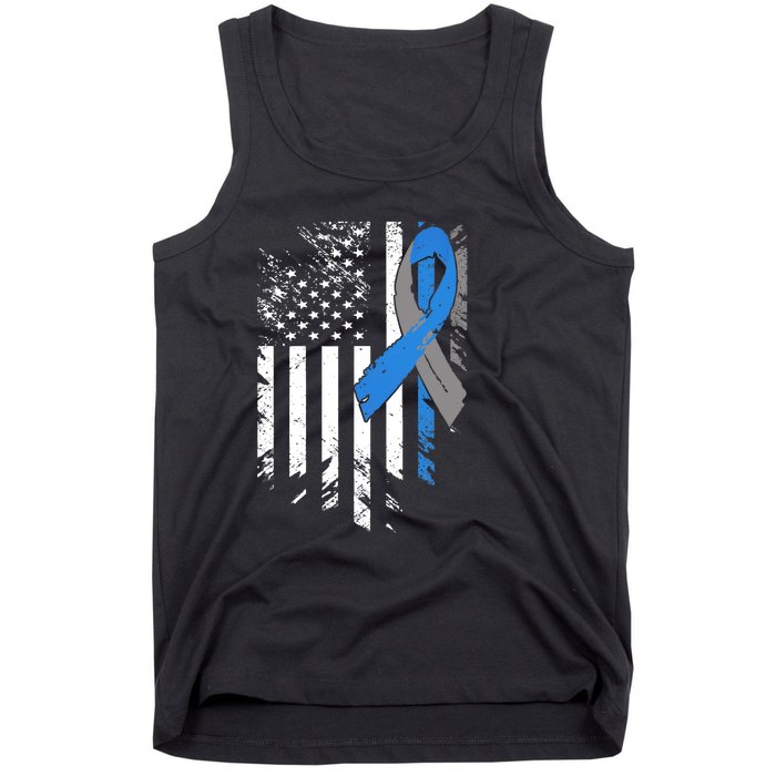 Support USA Flag Diabetes Type 1 Awareness Family Tank Top