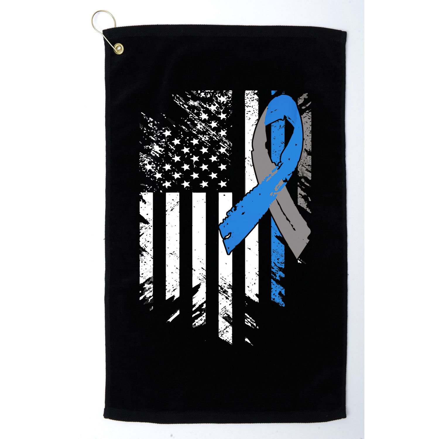 Support USA Flag Diabetes Type 1 Awareness Family Golf Towel