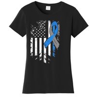 Support USA Flag Diabetes Type 1 Awareness Family Women's T-Shirt