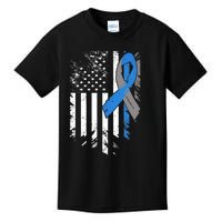 Support USA Flag Diabetes Type 1 Awareness Family Kids T-Shirt