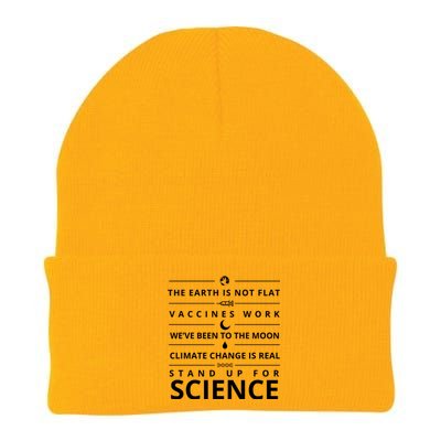 Stand Up For Science Quote Knit Cap Winter Beanie