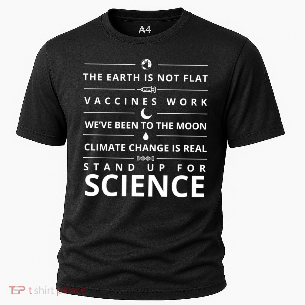Stand Up For Science Quote Cooling Performance Crew T-Shirt