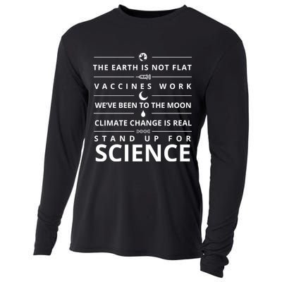 Stand Up For Science Quote Cooling Performance Long Sleeve Crew