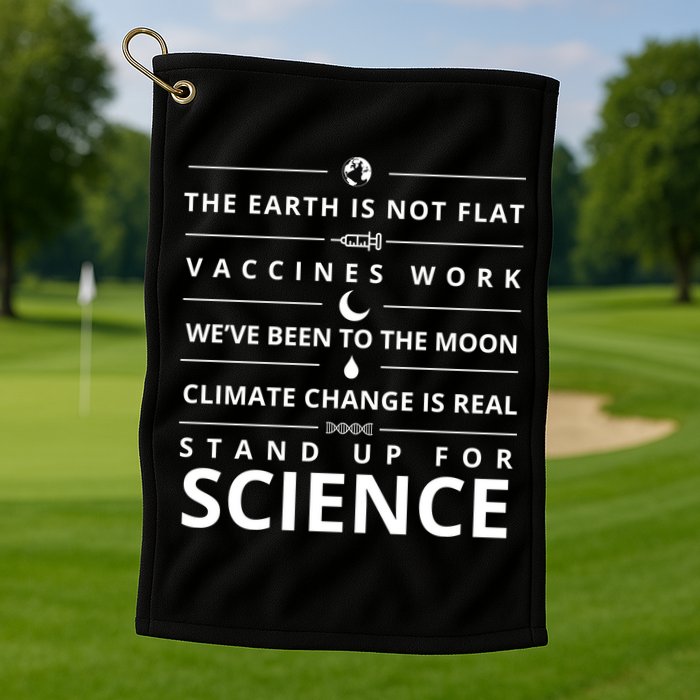 Stand Up For Science Quote Golf Towel