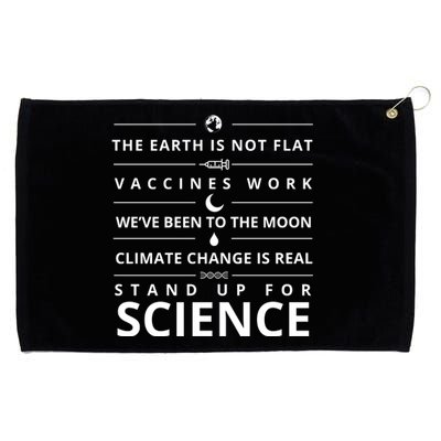 Stand Up For Science Quote Grommeted Golf Towel