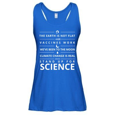 Stand Up For Science Quote Ladies Essential Flowy Tank