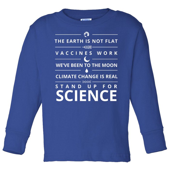 Stand Up For Science Quote Toddler Long Sleeve Shirt