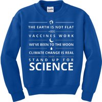 Stand Up For Science Quote Kids Sweatshirt