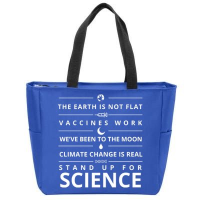 Stand Up For Science Quote Zip Tote Bag