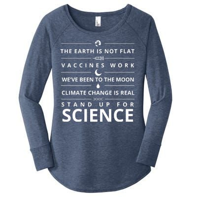 Stand Up For Science Quote Women's Perfect Tri Tunic Long Sleeve Shirt