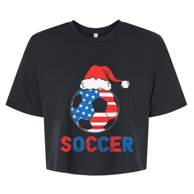 Soccer Usa Flag For Soccer Lover Christmas Gift Bella+Canvas Jersey Crop Tee