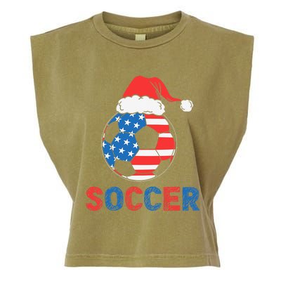 Soccer Usa Flag For Soccer Lover Christmas Gift Garment-Dyed Women's Muscle Tee