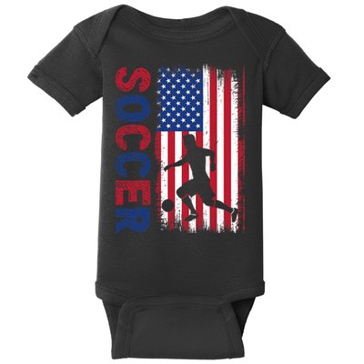 Soccer Usa Flag For Soccer Lover Gift Baby Bodysuit