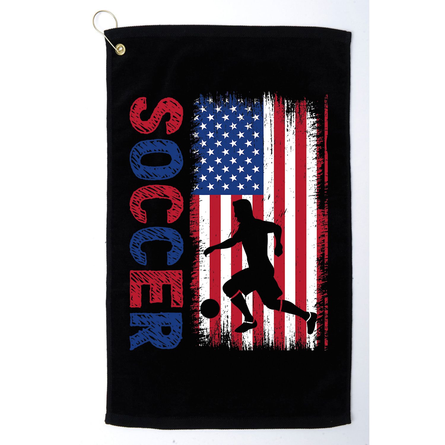 Soccer Usa Flag For Soccer Lover Gift Golf Towel