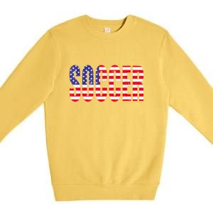 Soccer USA Flag For Soccer Lover Man Woman Premium Crewneck Sweatshirt