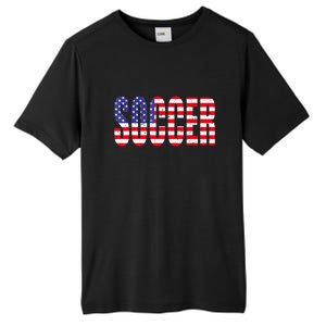 Soccer USA Flag For Soccer Lover Man Woman Tall Fusion ChromaSoft Performance T-Shirt