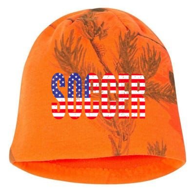 Soccer USA Flag For Soccer Lover Man Woman Kati - Camo Knit Beanie