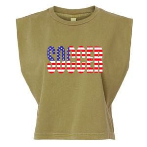 Soccer USA Flag For Soccer Lover Man Woman Garment-Dyed Women's Muscle Tee