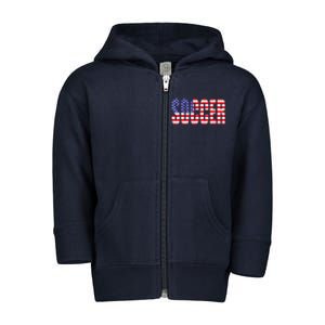 Soccer USA Flag For Soccer Lover Man Woman Toddler Zip Fleece Hoodie