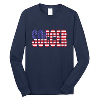 Soccer USA Flag For Soccer Lover Man Woman Long Sleeve Shirt