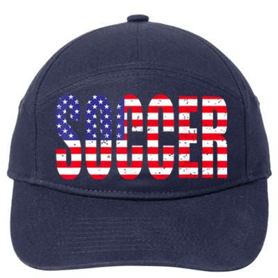 Soccer USA Flag For Soccer Lover Man Woman 7-Panel Snapback Hat