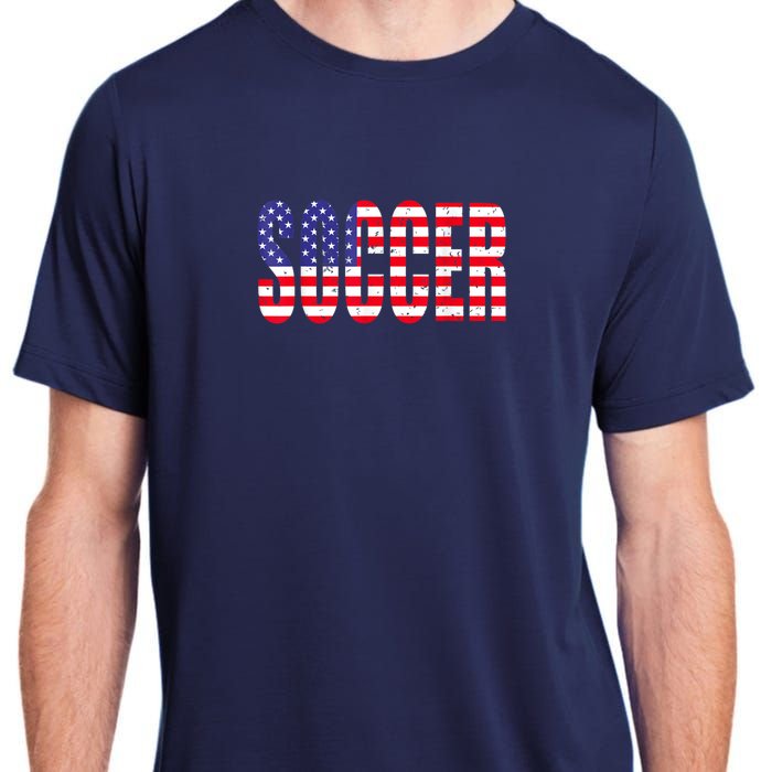 Soccer USA Flag For Soccer Lover Man Woman Adult ChromaSoft Performance T-Shirt