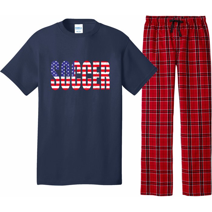 Soccer USA Flag For Soccer Lover Man Woman Pajama Set