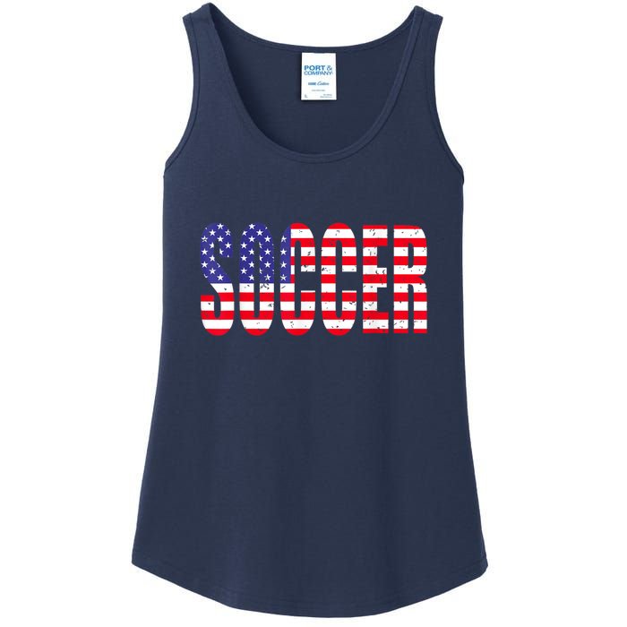 Soccer USA Flag For Soccer Lover Man Woman Ladies Essential Tank