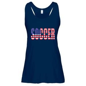 Soccer USA Flag For Soccer Lover Man Woman Ladies Essential Flowy Tank