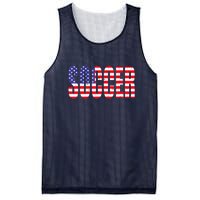 Soccer USA Flag For Soccer Lover Man Woman Mesh Reversible Basketball Jersey Tank