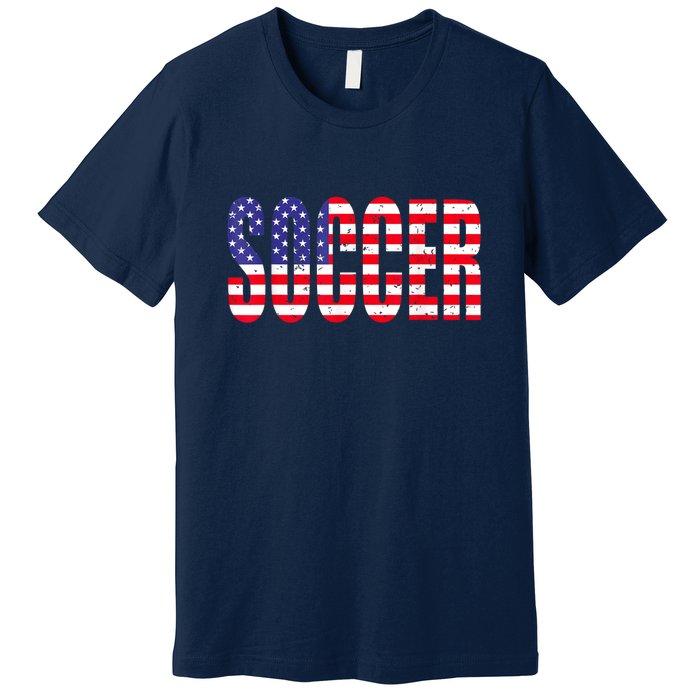 Soccer USA Flag For Soccer Lover Man Woman Premium T-Shirt