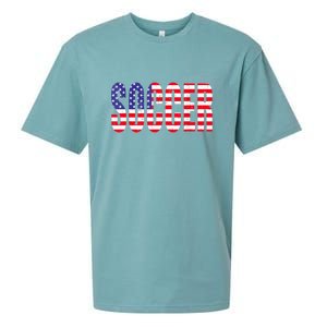 Soccer USA Flag For Soccer Lover Man Woman Sueded Cloud Jersey T-Shirt