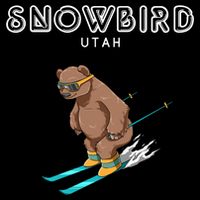 Snowbird Utah Funny Ski Grizzly Bear Gift Backpack