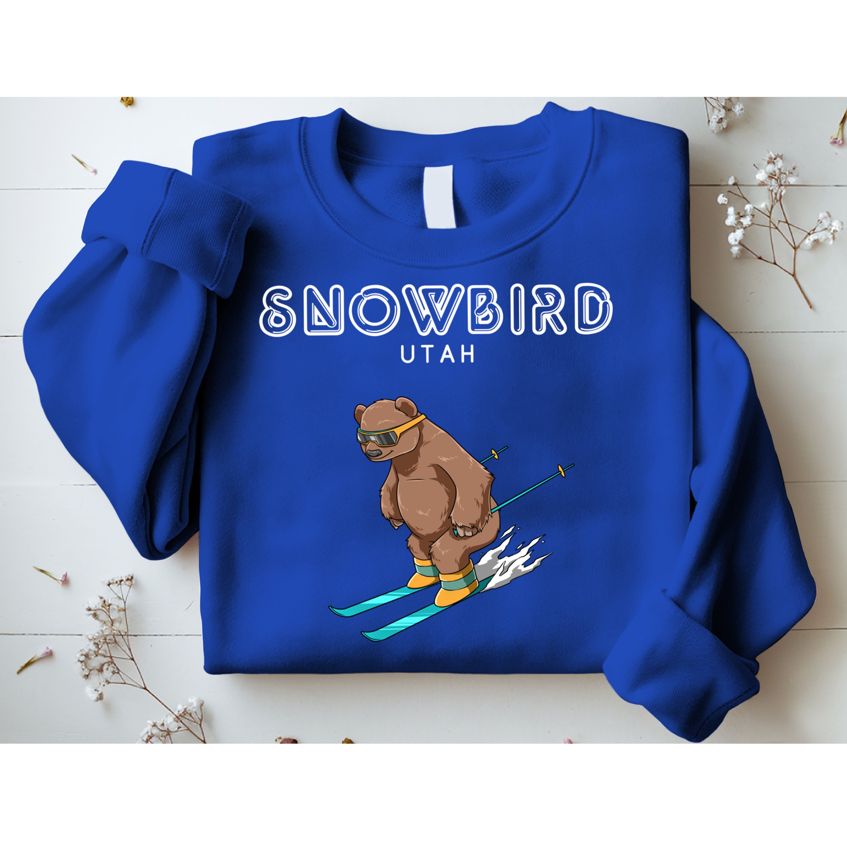 Snowbird Utah Funny Ski Grizzly Bear Gift Sweatshirt