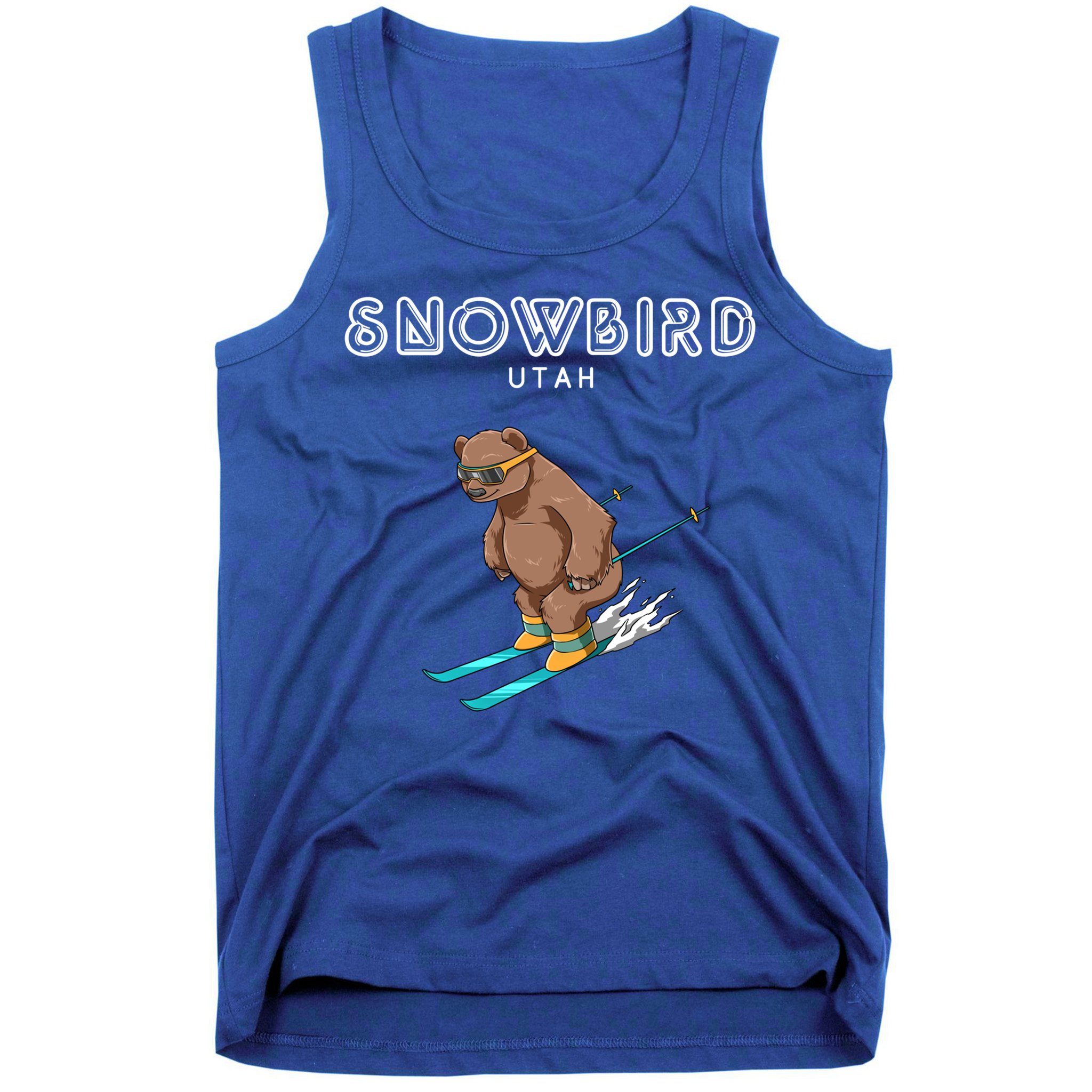 Snowbird Utah Funny Ski Grizzly Bear Gift Tank Top