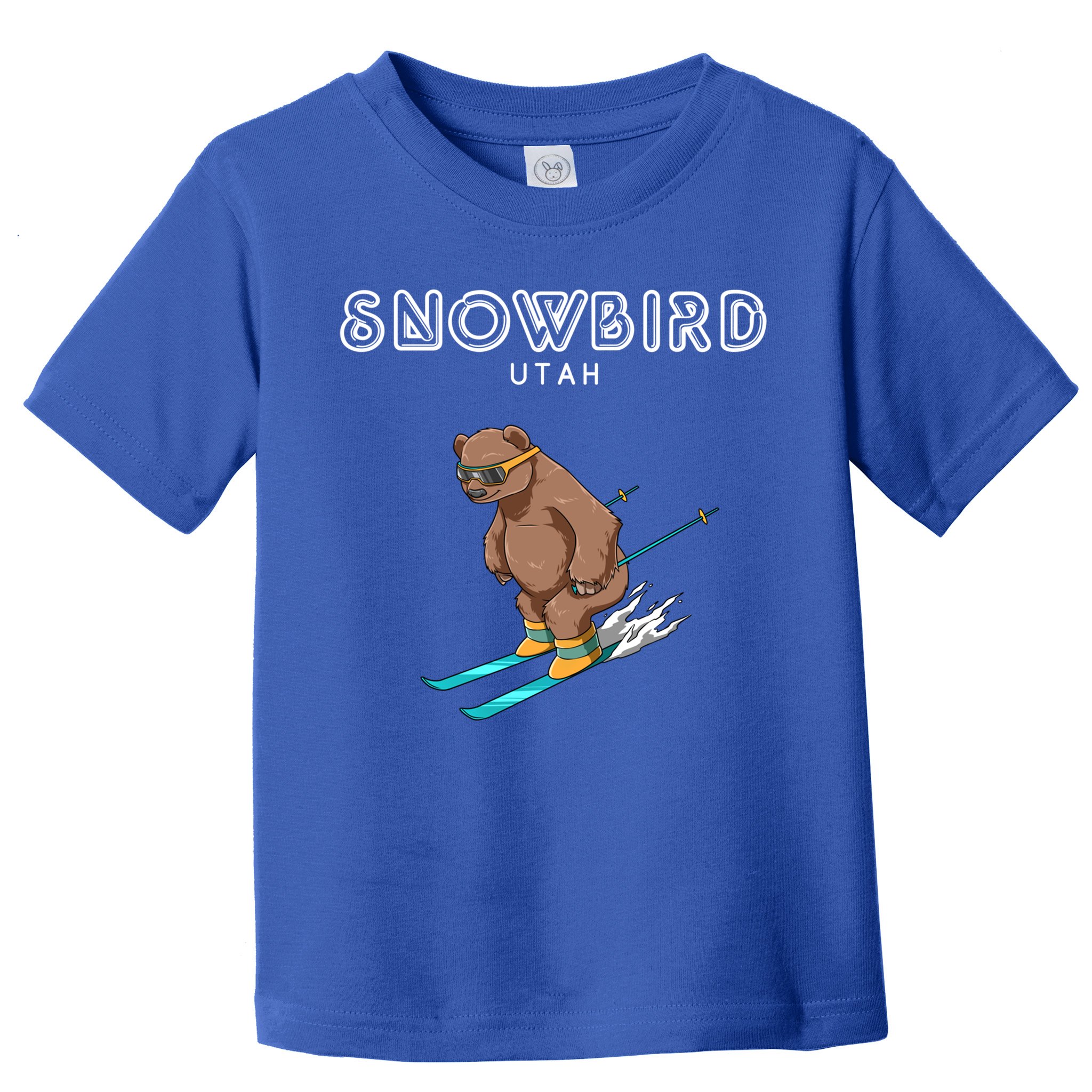 Snowbird Utah Funny Ski Grizzly Bear Gift Toddler T-Shirt