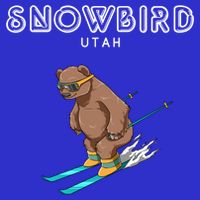 Snowbird Utah Funny Ski Grizzly Bear Gift Toddler T-Shirt