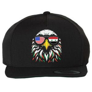 Syria Usa Flag Half Syrian American Patriotic Eagle Wool Snapback Cap