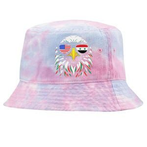 Syria Usa Flag Half Syrian American Patriotic Eagle Tie-Dyed Bucket Hat