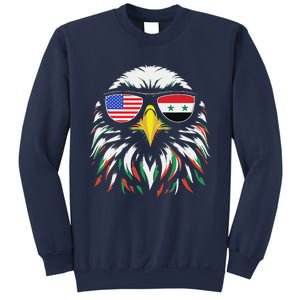 Syria Usa Flag Half Syrian American Patriotic Eagle Sweatshirt