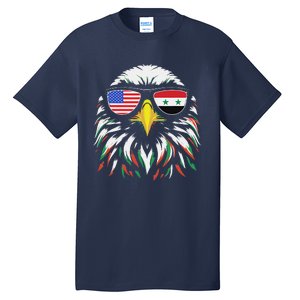 Syria Usa Flag Half Syrian American Patriotic Eagle Tall T-Shirt