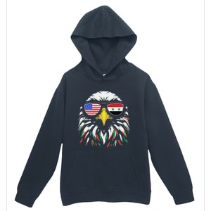 Syria Usa Flag Half Syrian American Patriotic Eagle Urban Pullover Hoodie