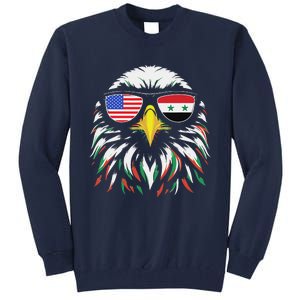 Syria Usa Flag Half Syrian American Patriotic Eagle Tall Sweatshirt