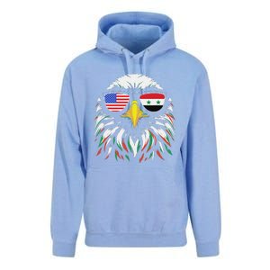 Syria Usa Flag Half Syrian American Patriotic Eagle Unisex Surf Hoodie