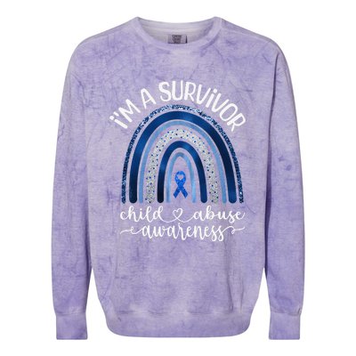 Stand Up For Children Child Abuse Awareness And Prevention Colorblast Crewneck Sweatshirt