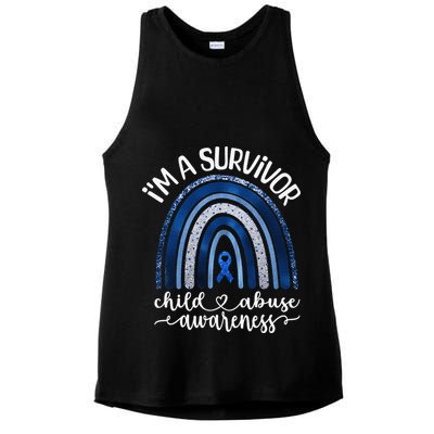 Stand Up For Children Child Abuse Awareness And Prevention Ladies PosiCharge Tri-Blend Wicking Tank