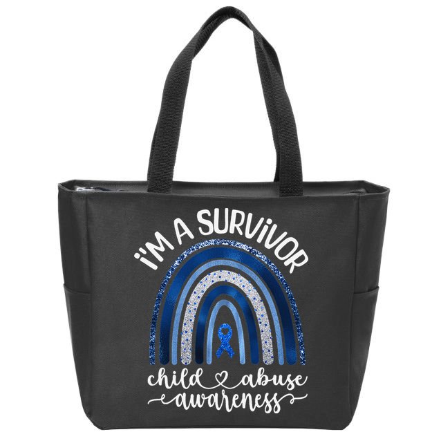 Stand Up For Children Child Abuse Awareness And Prevention Zip Tote Bag