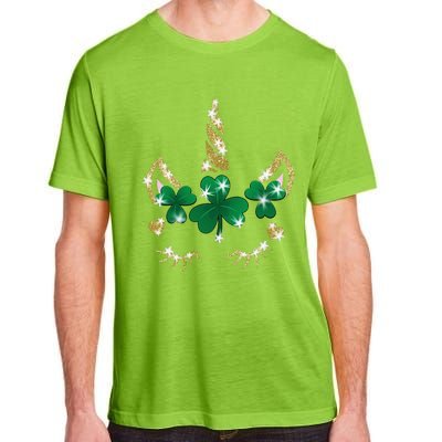 Sarcastic Unicorn Face Print Cute Saint Patrick's Day Adult ChromaSoft Performance T-Shirt