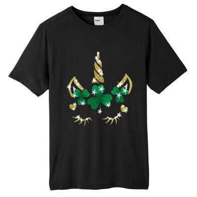 Sarcastic Unicorn Face Print Cute Saint Patrick's Day Tall Fusion ChromaSoft Performance T-Shirt